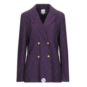 Tartan Satin effect blazer